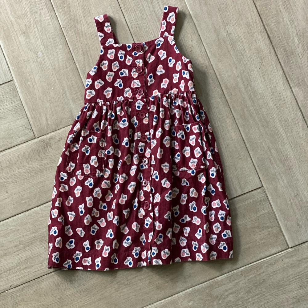 Floral Burgundy Kids Dress